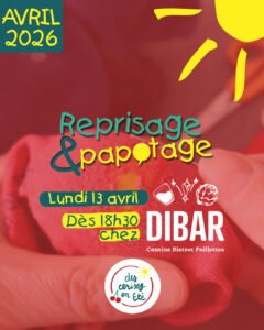 Lire la suite à propos de l’article Reprisage & Papotage – Lundi 13 avril 2026