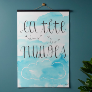 Affiche La tête dans les nuages