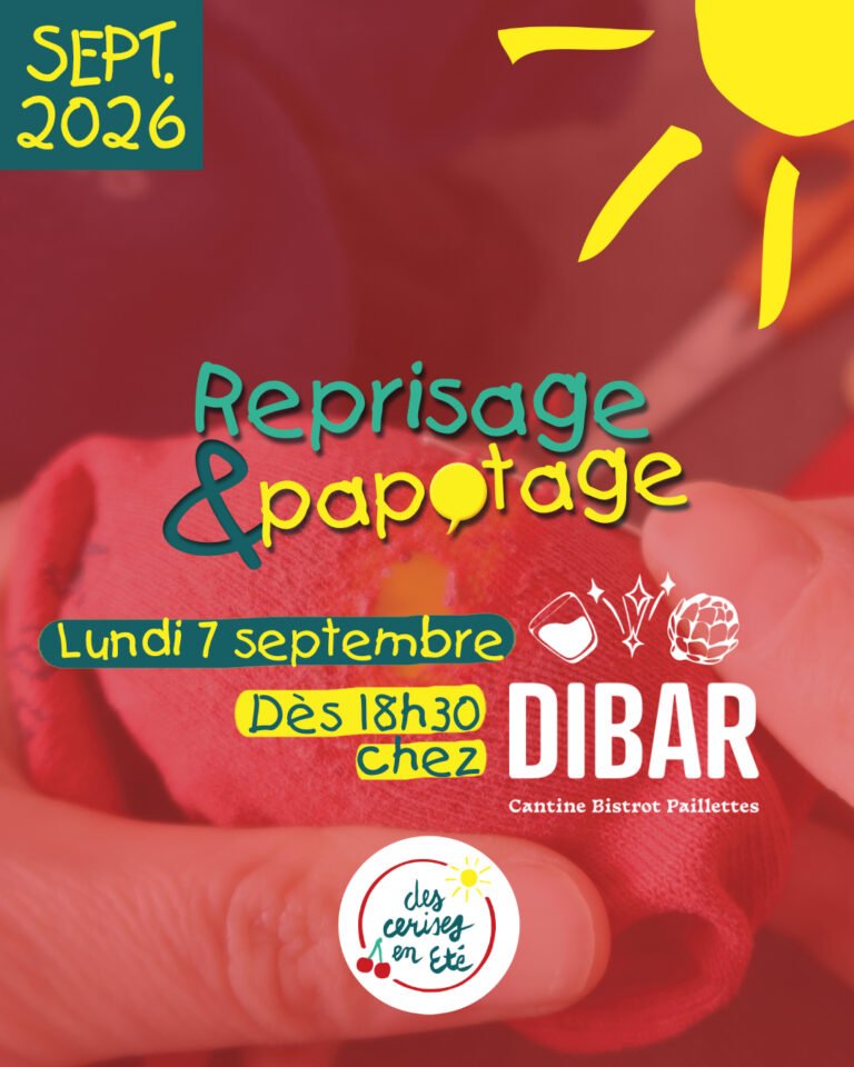 Lire la suite à propos de l’article Reprisage & Papotage – Lundi 7 septembre 2026